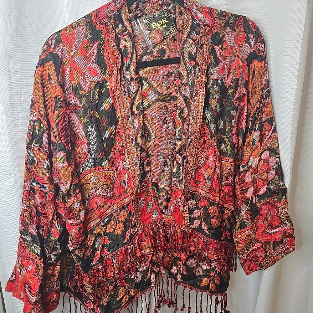 Women's Multicolor Paisley Blazer